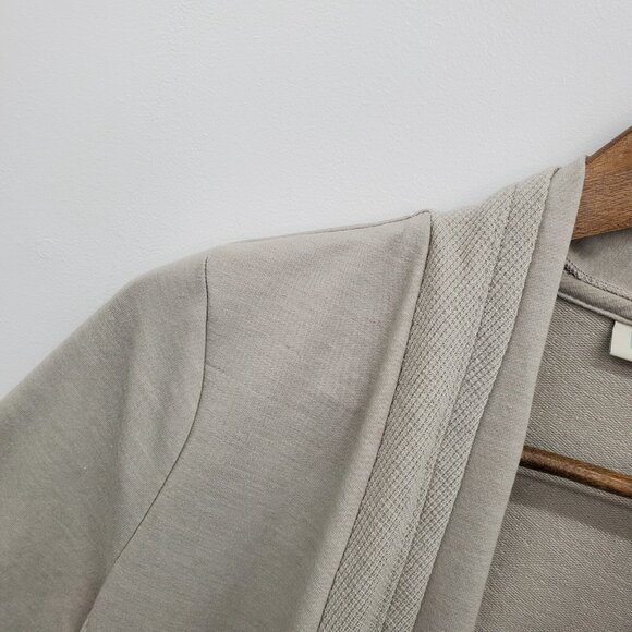 Logo Lounge XS Open Front Cardigan Beige Long Sleeve Pockets Cozy Layering - Picture 11 of 14